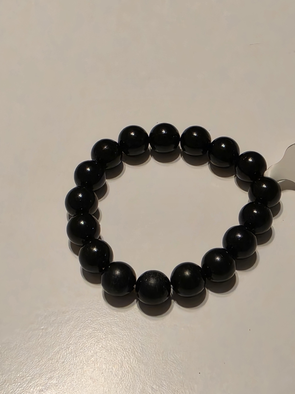 Black Beaded Stretch Bracelet Women Jewelry